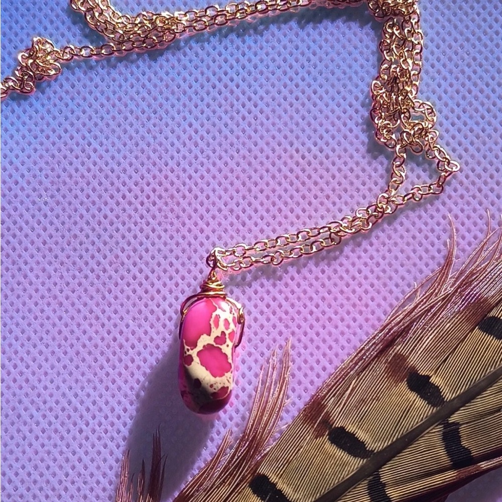 Pink Imperial Jasper Necklace